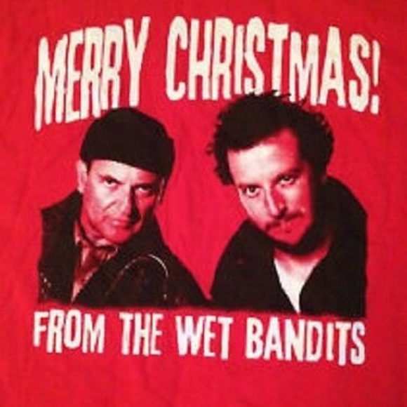 WET BANDITS HOME ALONE HARRY MARV MEN MED TEE - Picture 1 of 1